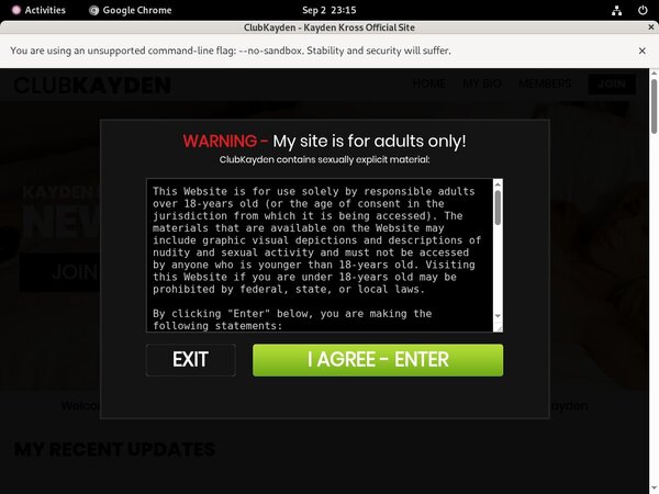Club Kayden Paypal Order