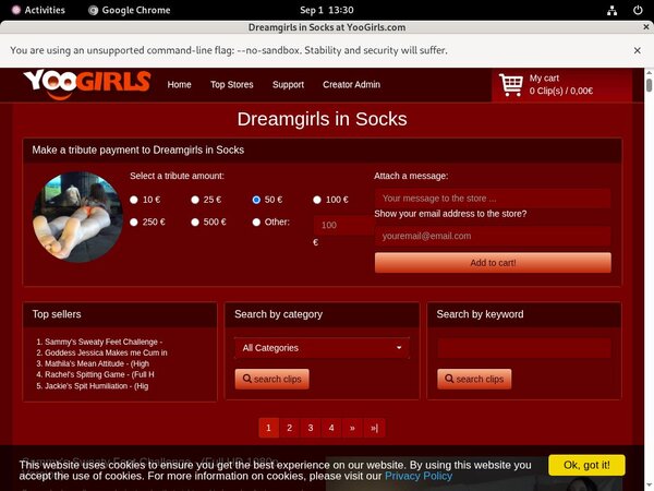 Dreamgirls In Socks Free Pass