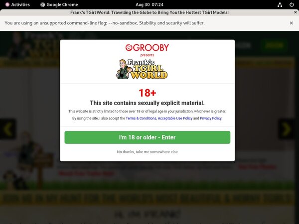 Franks-tgirlworld.com Password Account