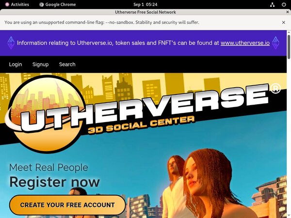 Get A Free Utherverse.com Account