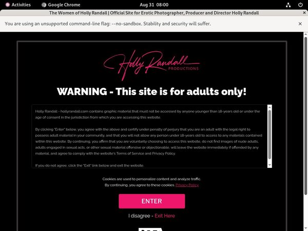 Hollyrandall.com With European Credit Card