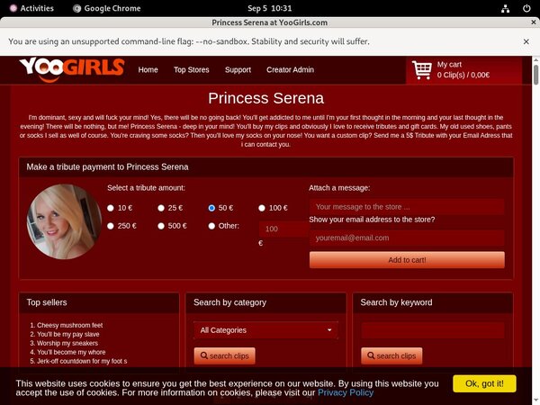 Princess Serenapassword Free