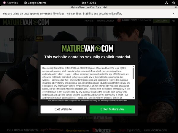 Van Mature Free Accounts