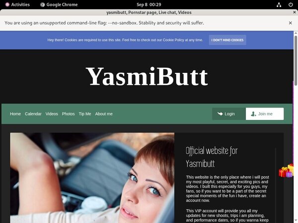 Yasmibutt.modelcentro.com Join Page