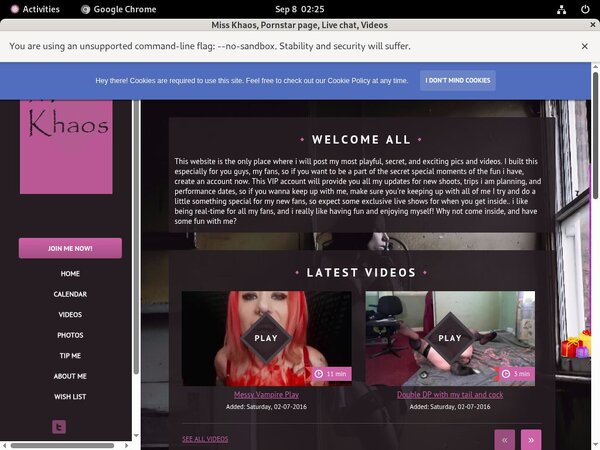 Miss Khaos Using Discount